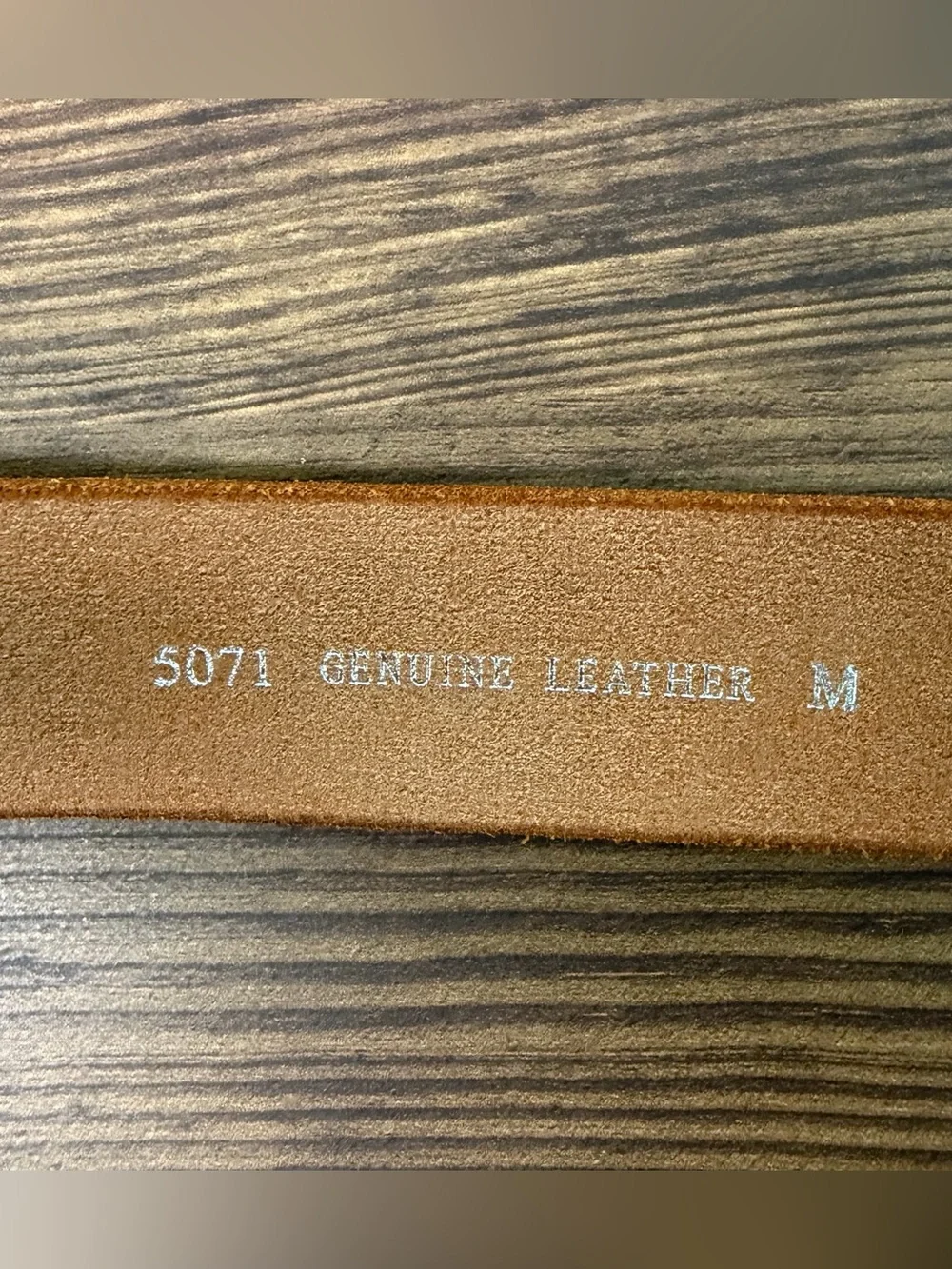NWT Genuine Leather Belt Rattan Woven Buckle Brown M